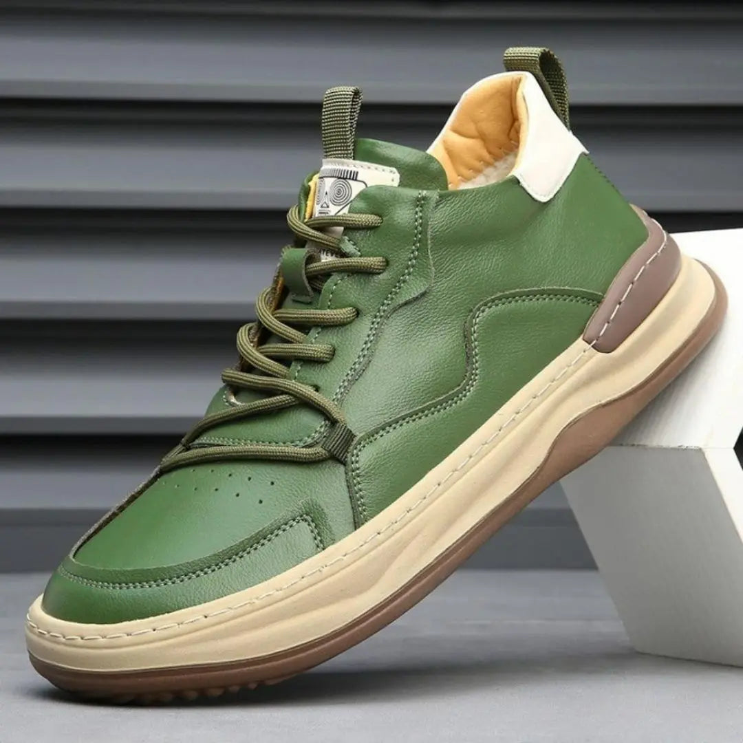 Alberti Men's Leather Trainers - Olympus London