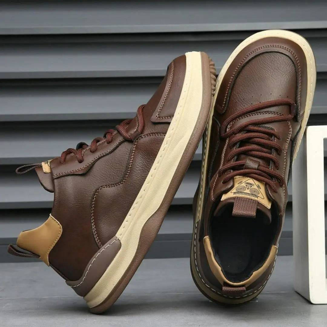 Alberti Men's Leather Trainers - Olympus London