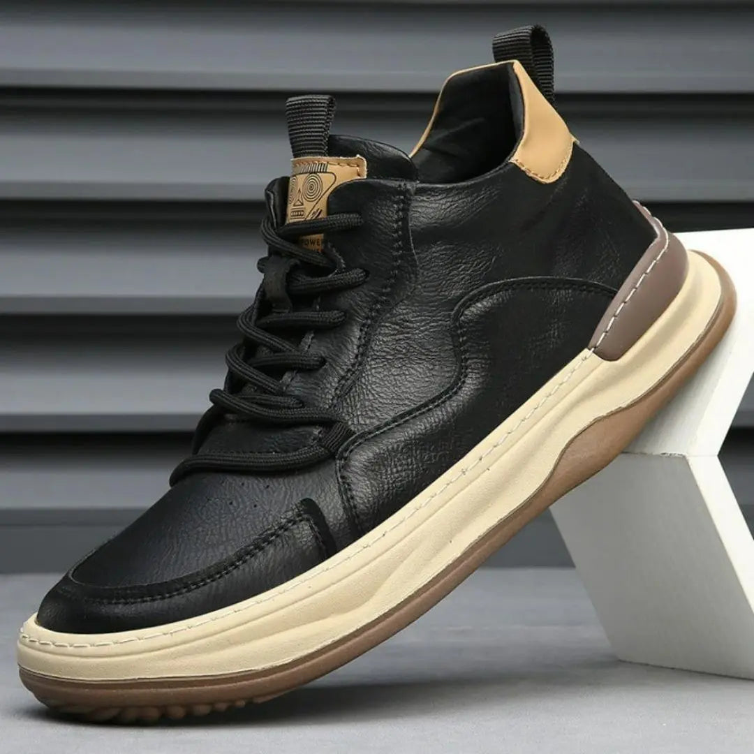 Alberti Men's Leather Trainers - Olympus London