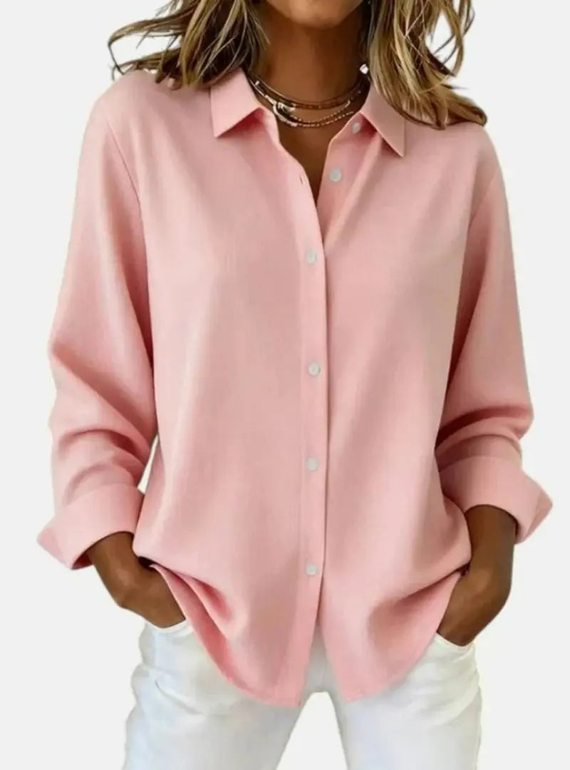 Bellara - Women's Elegant Button Collar Blouse