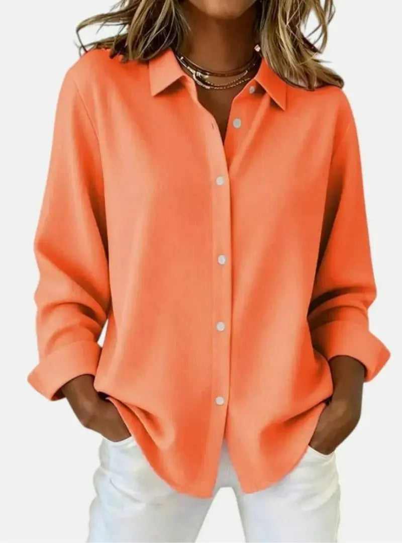 Bellara - Women's Elegant Button Collar Blouse
