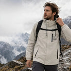 Men's Outdoor Windbreaker with Detachable Hood