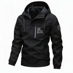 Men's Outdoor Windbreaker with Detachable Hood