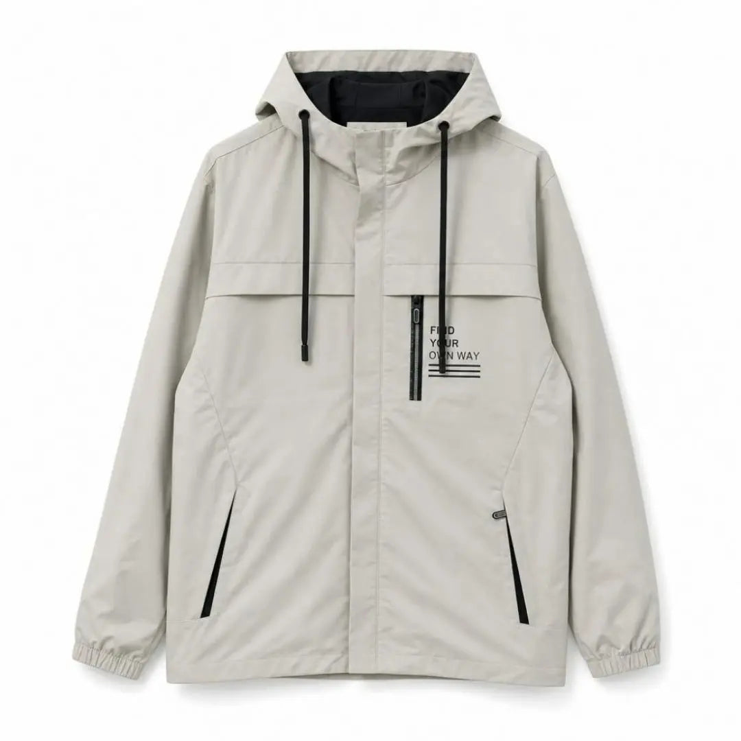 Men's Outdoor Windbreaker with Detachable Hood
