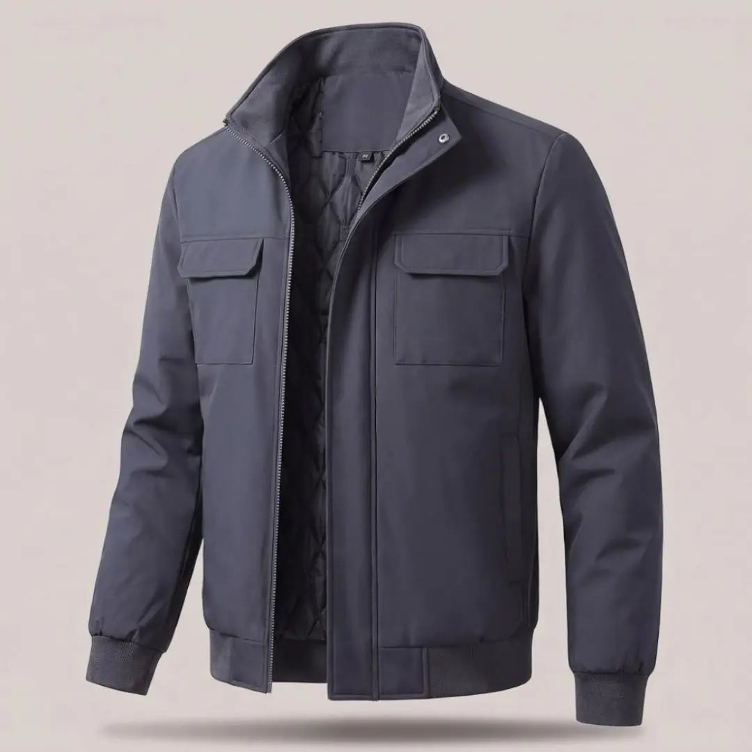 Classic Men's Quilted Bomber Jacket