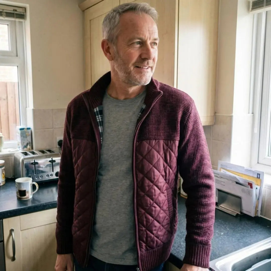 Classic Men's Quilted Knit Jacket