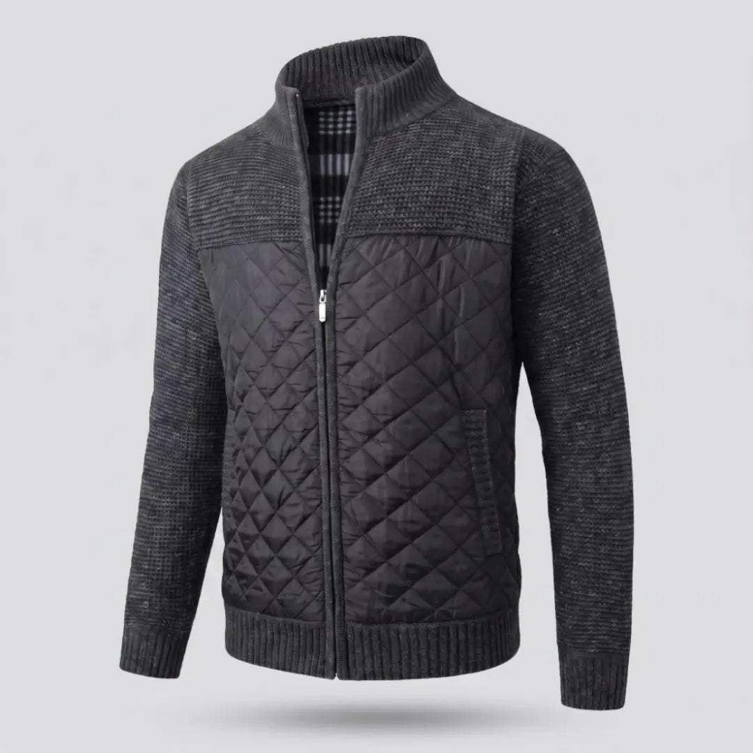 Classic Men's Quilted Knit Jacket