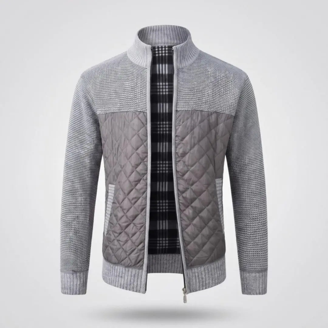 Classic Men's Quilted Knit Jacket