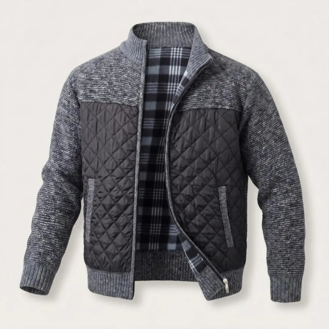 Classic Men's Quilted Knit Jacket