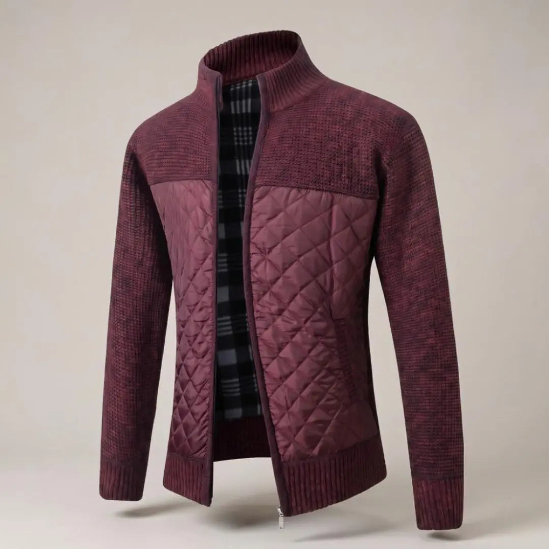Classic Men's Quilted Knit Jacket