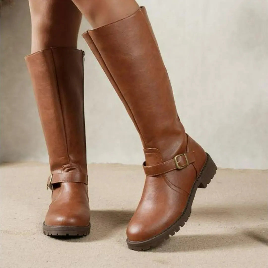 Clementine - Women's Comfortable Retro Low Heel Boots