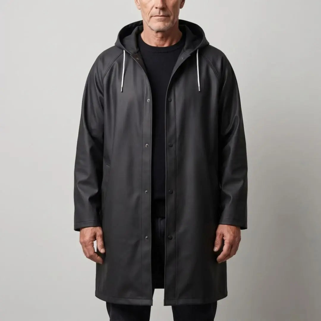 Dryguard Men's Long Hooded Raincoat