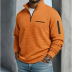 Edward - Casual Long Sleeve Waffle Sweater