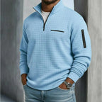 Edward - Casual Long Sleeve Waffle Sweater