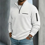 Edward - Casual Long Sleeve Waffle Sweater