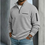 Edward - Casual Long Sleeve Waffle Sweater