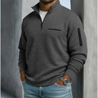 Edward - Casual Long Sleeve Waffle Sweater