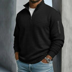 Edward - Casual Long Sleeve Waffle Sweater