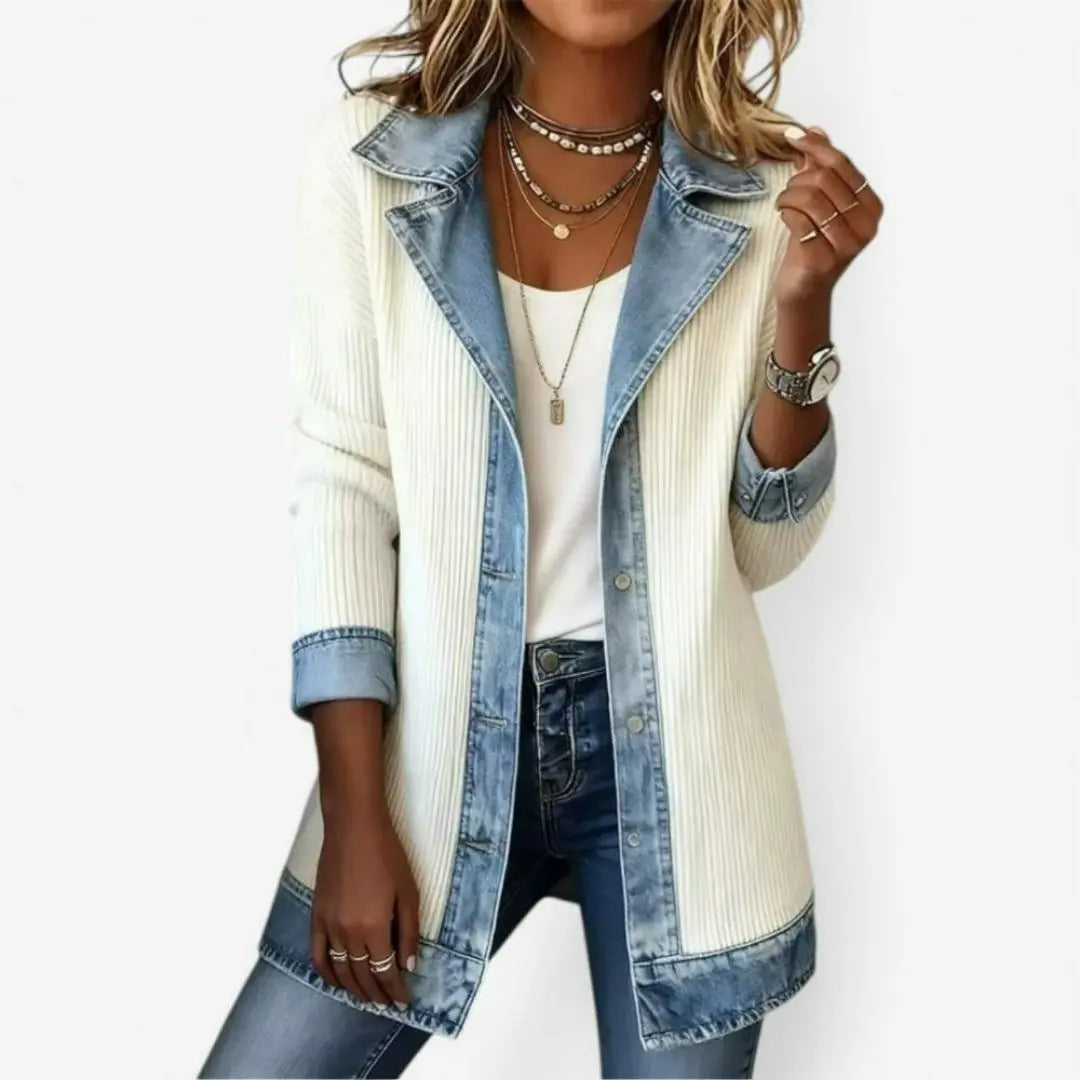Elaine - Elegant Layered Collar Button Jacket