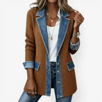 Elaine - Elegant Layered Collar Button Jacket