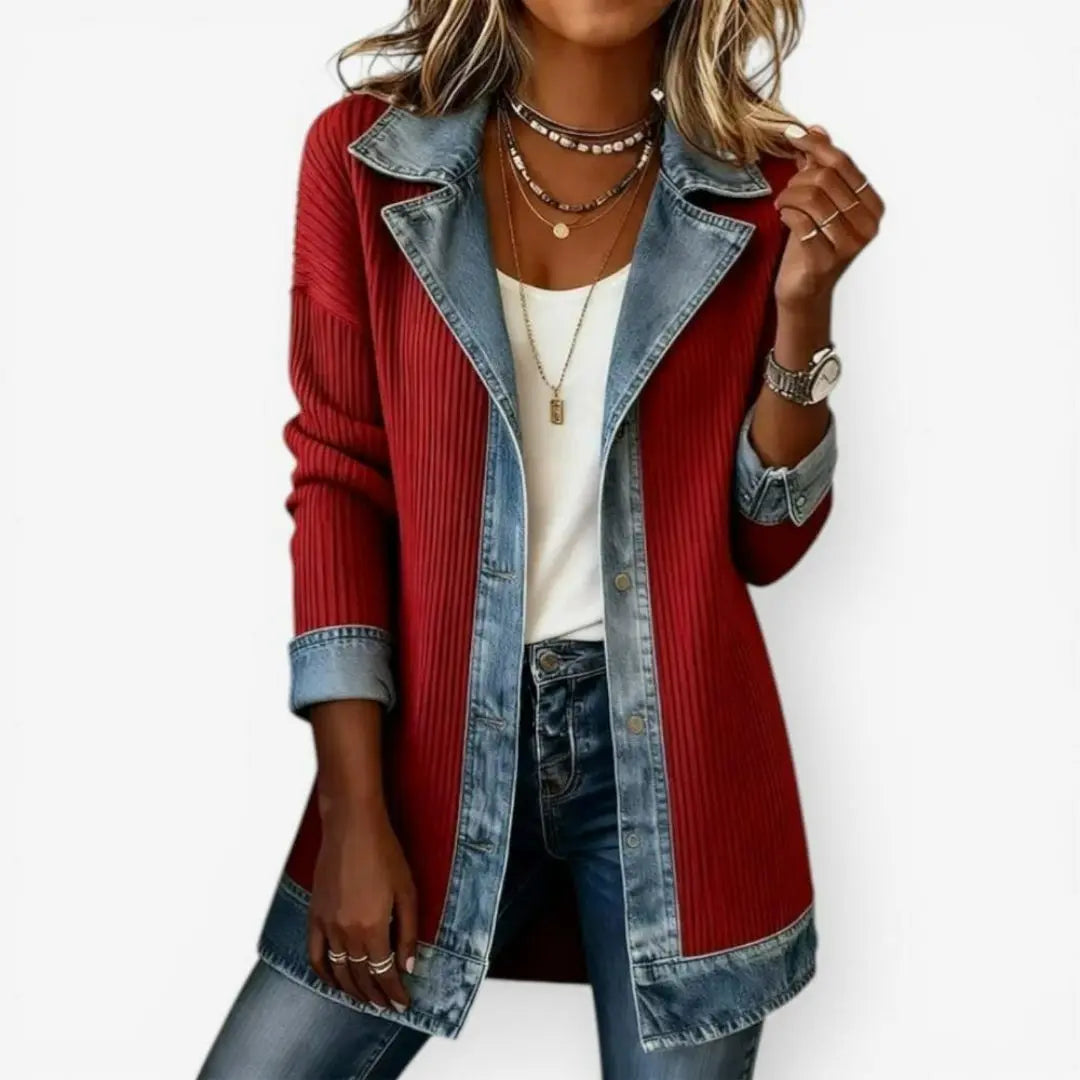 Elaine - Elegant Layered Collar Button Jacket