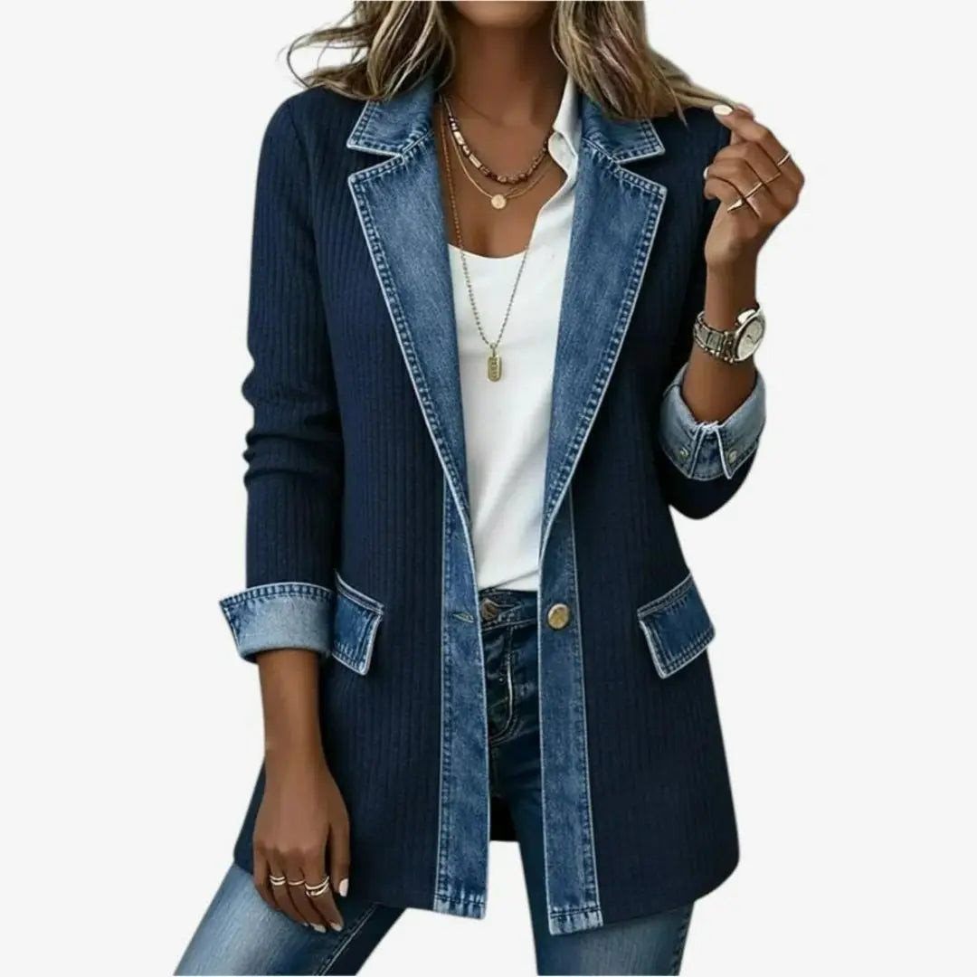 Elaine - Elegant Layered Collar Button Jacket