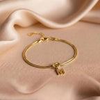 Forever Knot 2Pcs Bracelet with Initial Charm