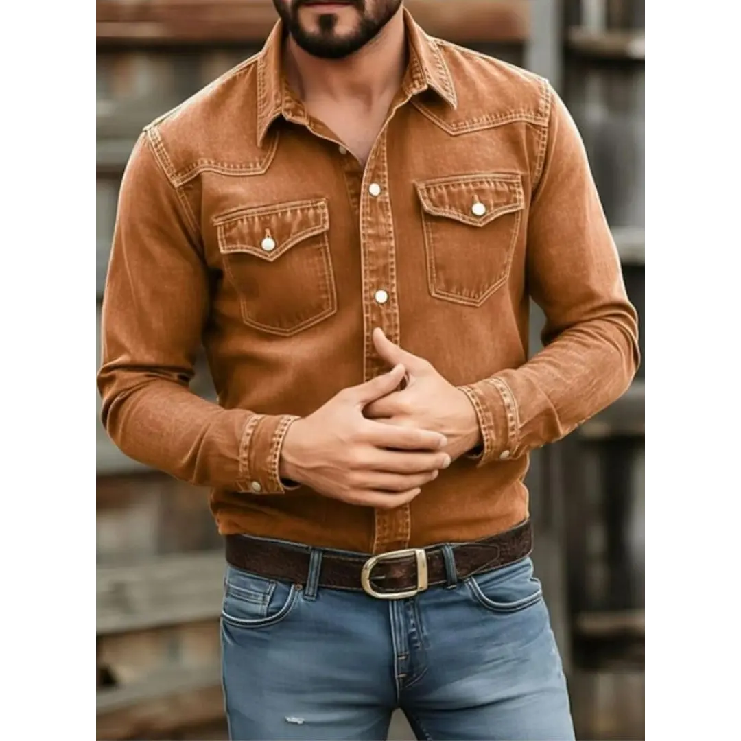 Grayson - Men's Classic Button Up Long Sleeve Shirt