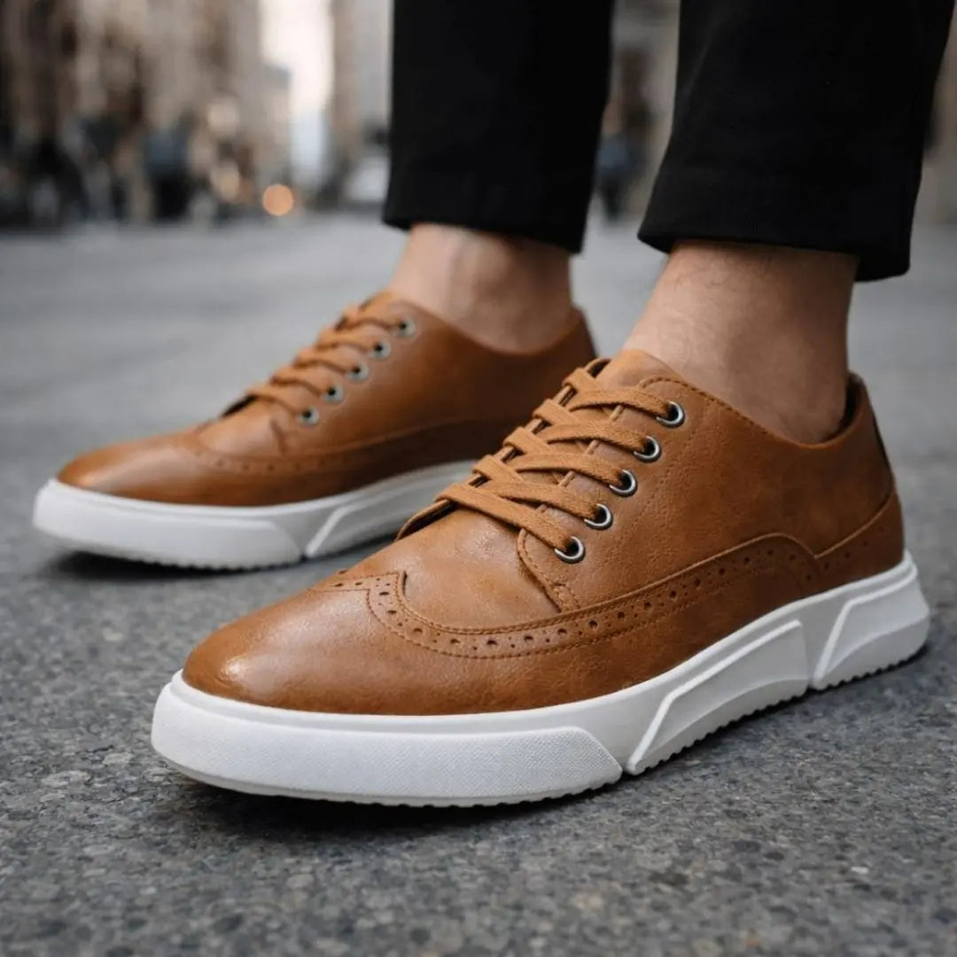 Harrington Men's Leather Trainers - Olympus London