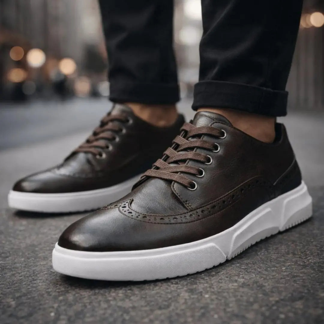 Harrington Men's Leather Trainers - Olympus London