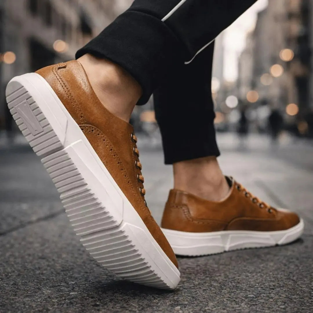 Harrington Men's Leather Trainers - Olympus London