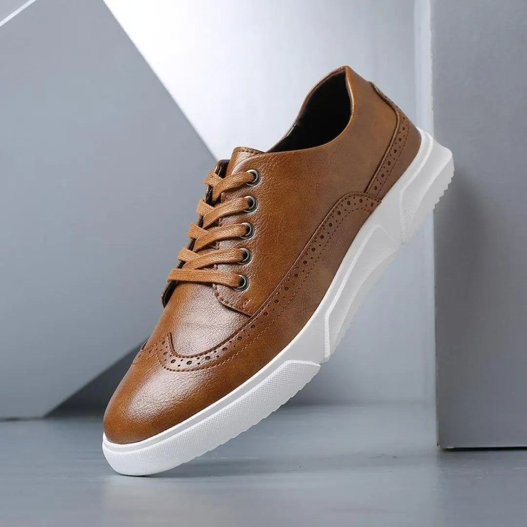 Harrington Men's Leather Trainers - Olympus London