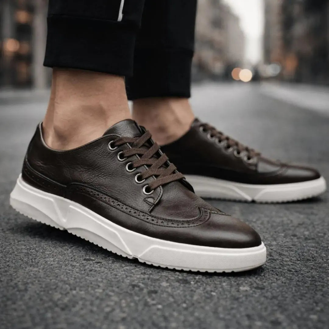 Harrington Men's Leather Trainers - Olympus London
