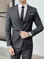 Kane - Single Breasted Two-buttons 3 Pieces Suit