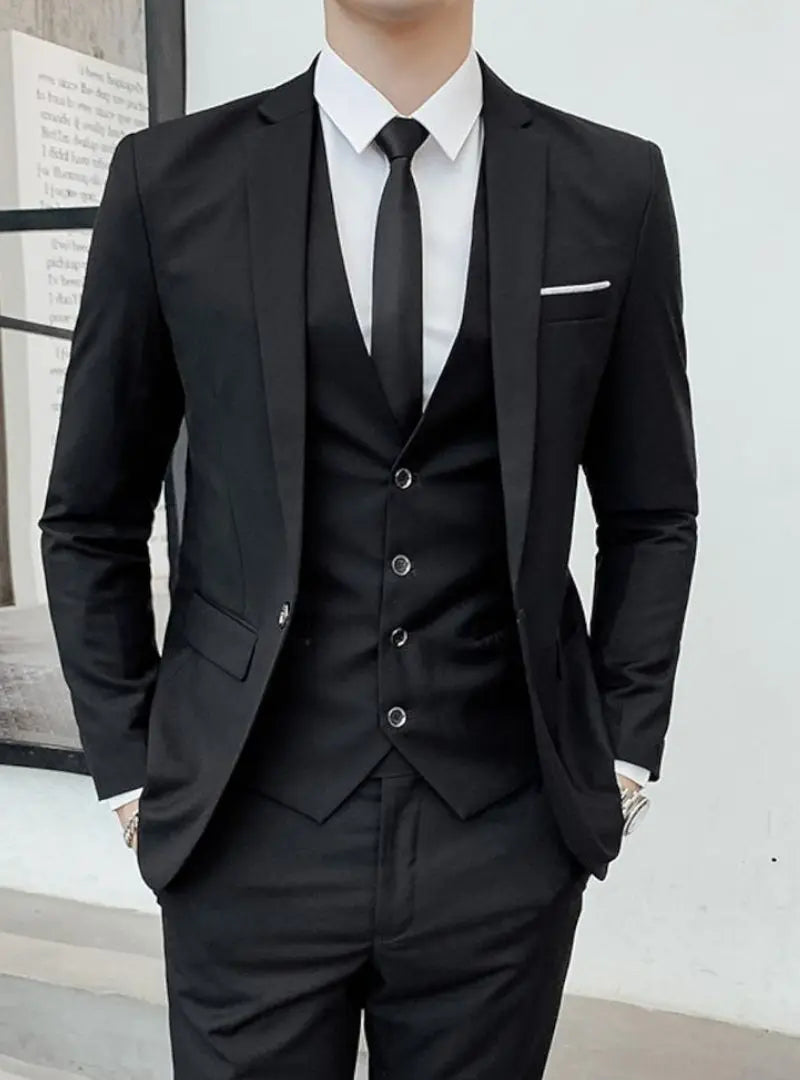 Kane - Single Breasted Two-buttons 3 Pieces Suit