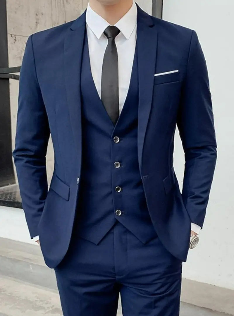 Kane - Single Breasted Two-buttons 3 Pieces Suit