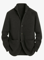 Lawrence - Men's Tailored Button-Front Knit Cardigan