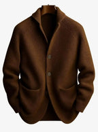 Lawrence - Men's Tailored Button-Front Knit Cardigan