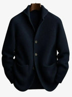 Lawrence - Men's Tailored Button-Front Knit Cardigan