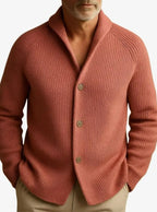 Lawrence - Men's Tailored Button-Front Knit Cardigan