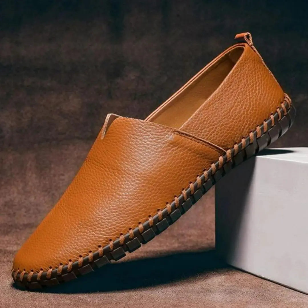 Massimo Men's Leather Loafers - Olympus London