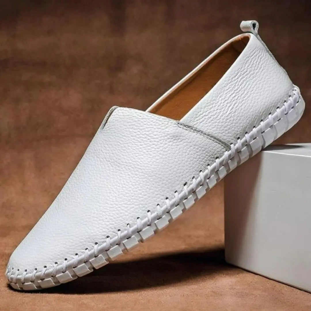 Massimo Men's Leather Loafers - Olympus London