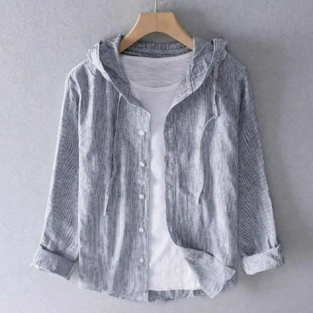 Nova Men's Linen Hoodie - Olympus London