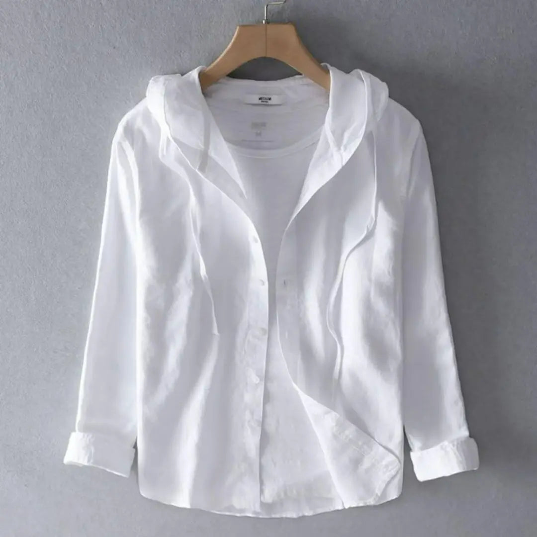 Nova Men's Linen Hoodie - Olympus London