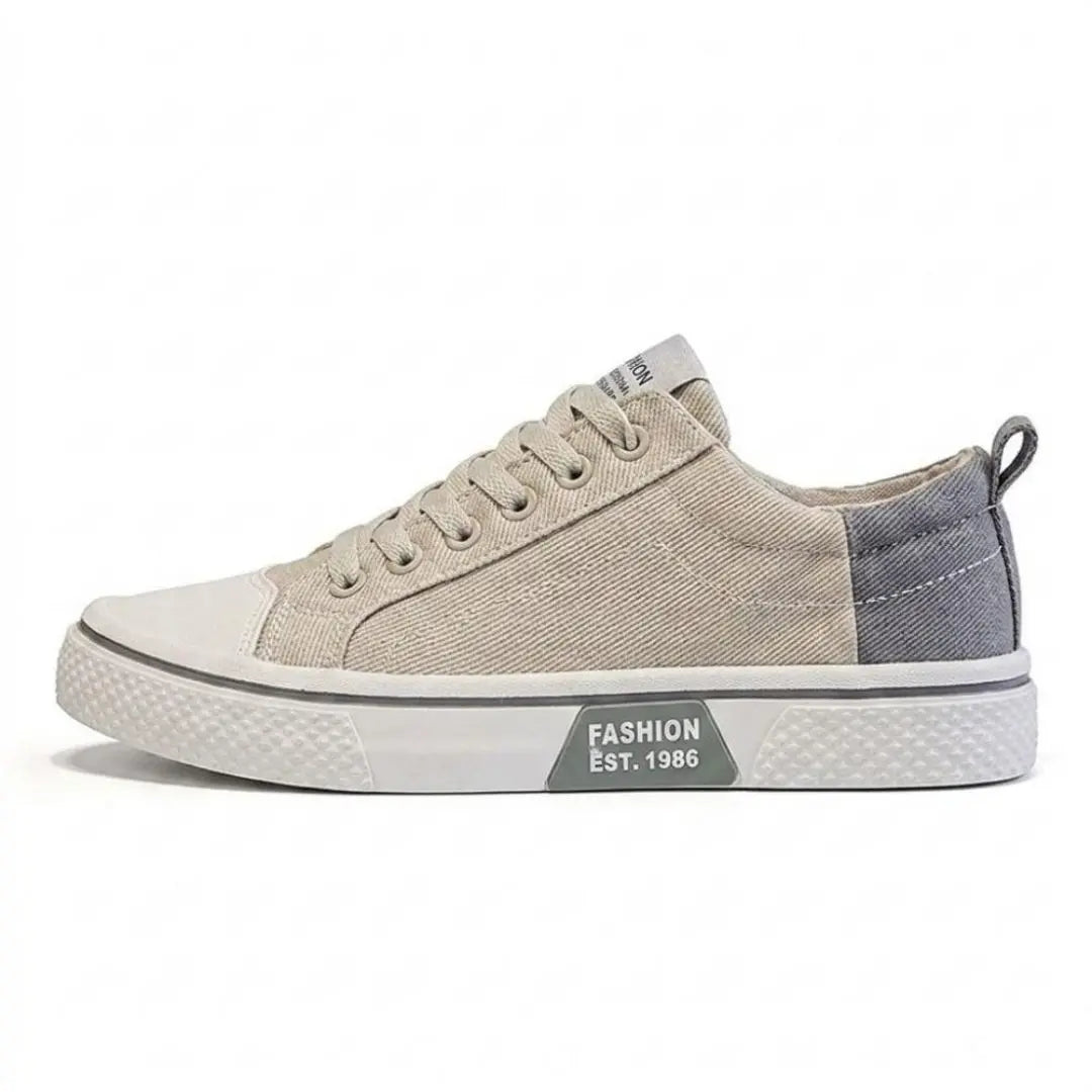 Retroglide - Men's Canvas Court Sneaker with Graphic Sole