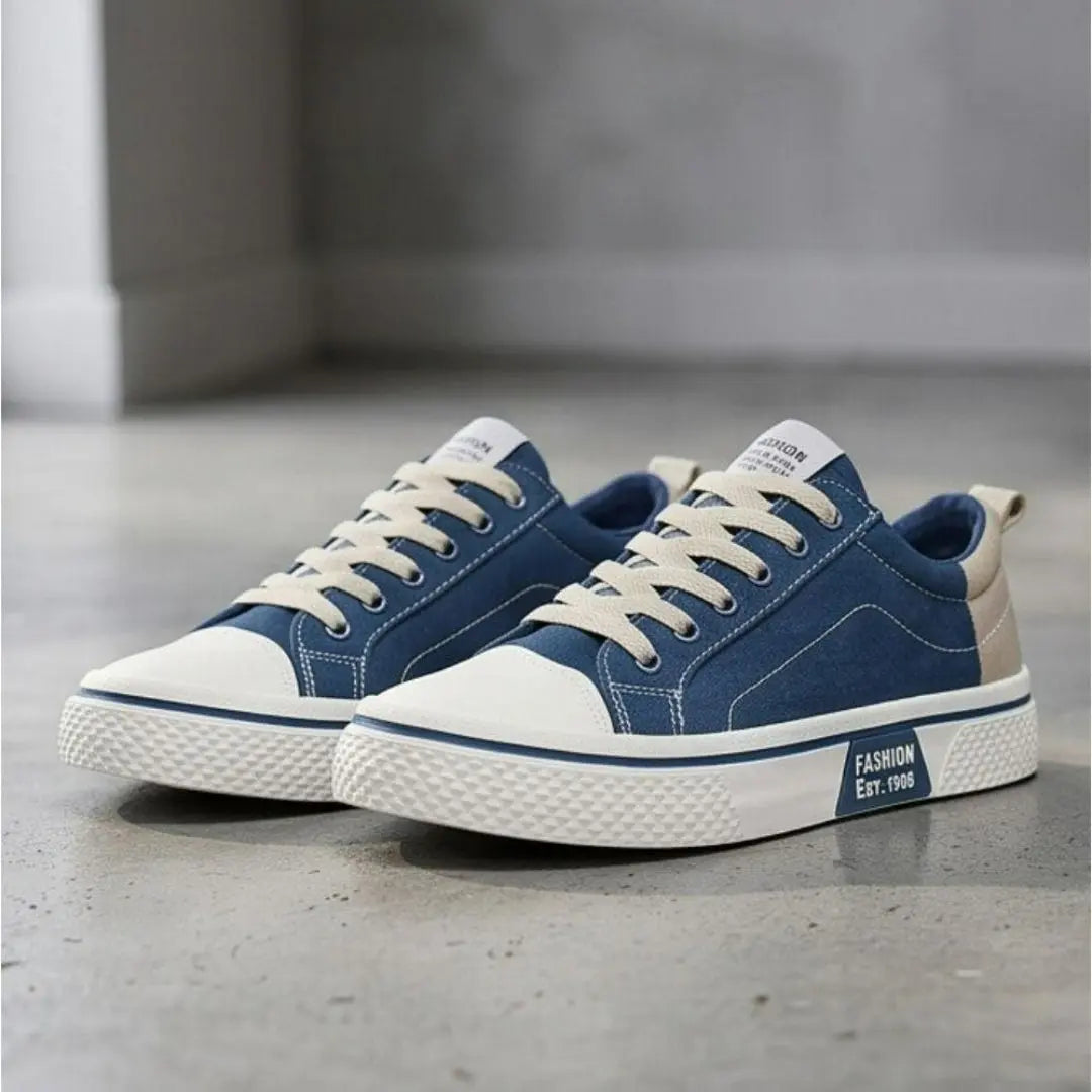 Retroglide - Men's Canvas Court Sneaker with Graphic Sole