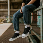 Retroglide - Men's Canvas Court Sneaker with Graphic Sole