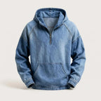 Rivington Half-zip Denim Men's Jacket - Olyndra London