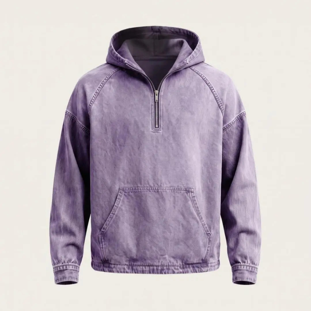 Rivington Half-zip Denim Men's Jacket - Olyndra London