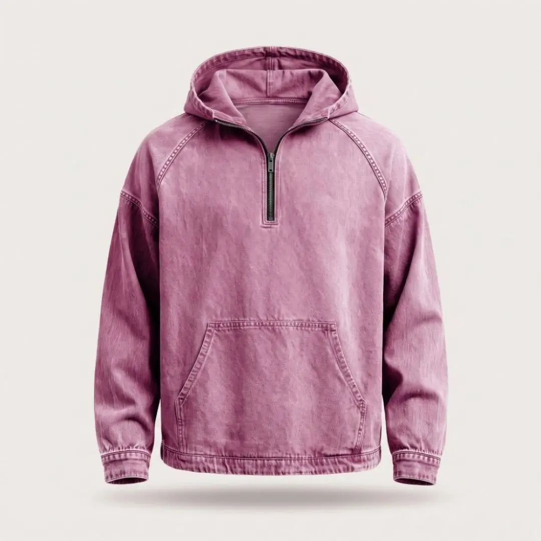 Rivington Half-zip Denim Men's Jacket - Olyndra London
